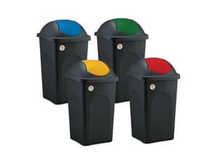 Bidone Multipat con Bascula 60 l 39 CMX39X68H. Nero Blu Stefanplast - 2