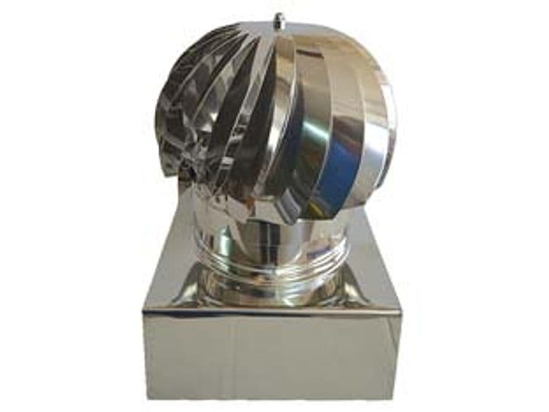 Fumaiolo Testa Radiante Girevole Quadro 27 CMX27 in Acciaio Inox - 2