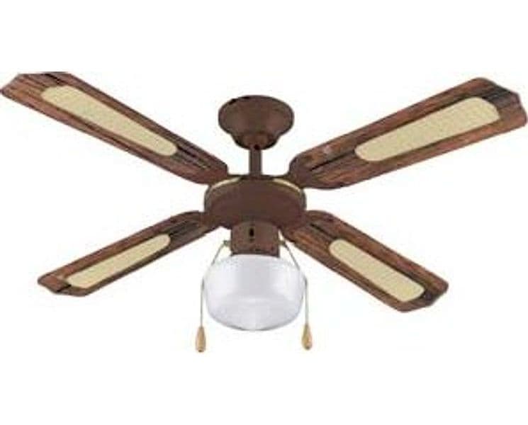 Ventilatore Tipo Legno da Soffitto 1 Luce Ø 107 mm cm Vinco - 2