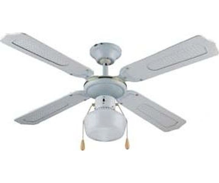 Ventilatore Tipo Legno Bianco da Soffitto 1 Luce Ø 107 mm cm Vinco - 2
