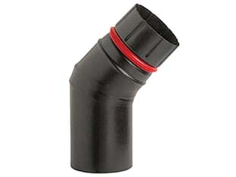 Gomito 45 ° Porcellanato per Stufe a Pellet Nero Opaco Ala Cod 362177 - 2