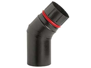 Gomito 45 ° Porcellanato per Stufe a Pellet Nero Opaco Ala Cod 362177 - 2