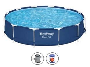 Piscina Steel Pro Tonda con Telaio Portante 366 CMX76H. 22,7 6.473 kg l - 2