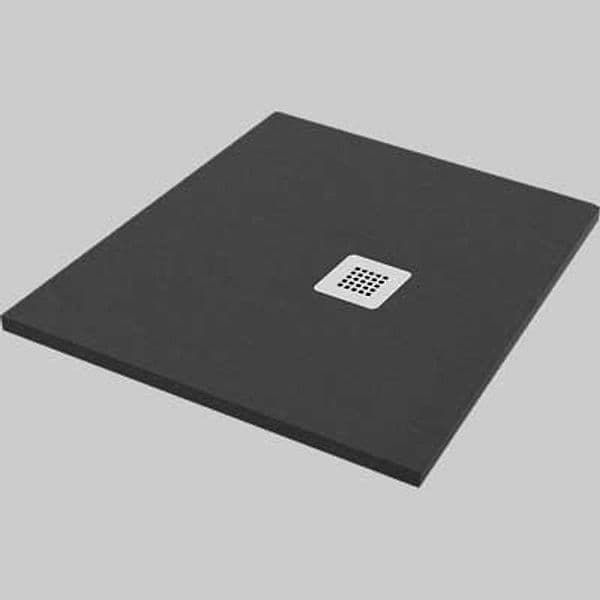 Piatto Doccia Quadrato Effetto Pietra Grigio 90 x 90 Made in Italy - 2