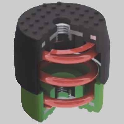Kit 4 Antivibranti Telescopici Rainbow Bianchi Rossi 70120 kg 2EMMECLIMA - 2
