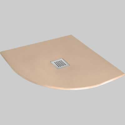 Piatto Doccia Semicircolare Effetto Pietra Sabbia 80 x 80 cm Made in Italy - 2