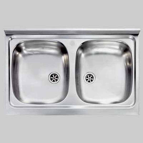 Lavello INOX Due Vasche Appoggio 80 x 50 cm - 2