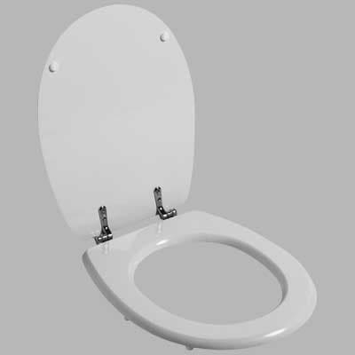 Copriwater Sedile WC EMY187Y Chiuso per Vaso Polifemo MDF Bianco - 2