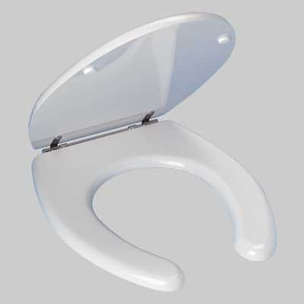 Copriwater Sedile WC Giglio per Vaso Aperto in MDF Bianco Made – Made In Italy