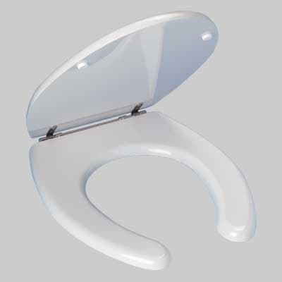 Copriwater Sedile WC Giglio per Vaso Aperto in MDF Bianco Made - 2