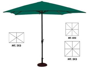 Ombrellone in Metallo con Manovella 200 CMX300 Palo Ø 38 mm a 6 Cod 232791 - 2