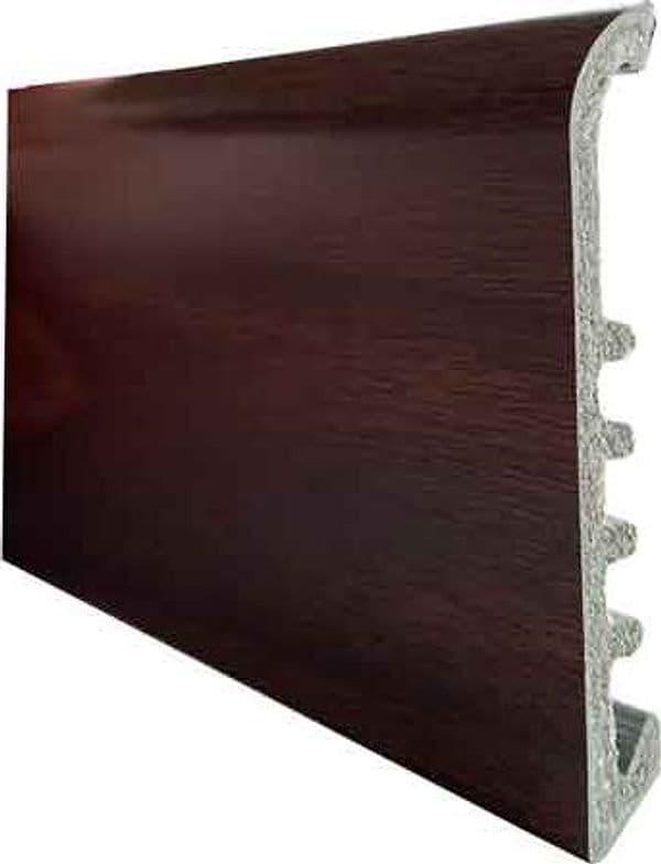 Battiscopa in PVC Tipo Large 75 x 9 mm Barra 2 Mt Mogano 10 Pezzi - 2