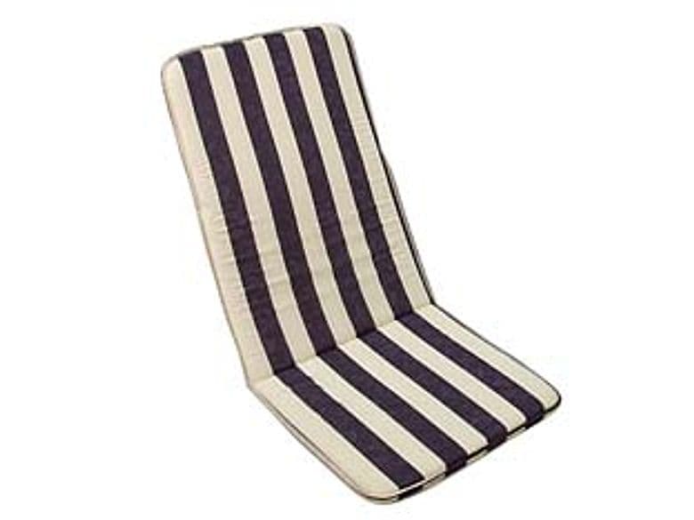Cuscino Cipro a Righe Blu per Sedia Ripiegabile 48 CMX110H. Spessore 3 cm - 2