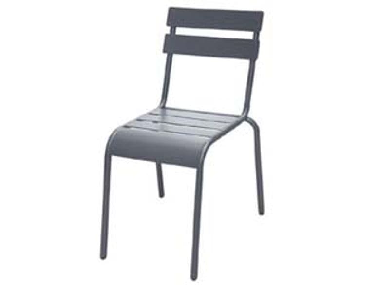 Sedia in Acciaio Modello Londra Antracite 56,5 CMX45,5X81H. Vette - 2