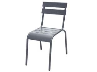 Sedia in Acciaio Modello Londra Antracite 56,5 CMX45,5X81H. Vette - 2