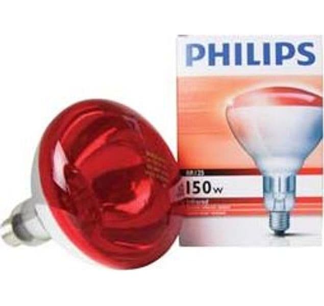 Lampada Riscaldante Philips a Raggi Infrarossi in Vetro Duro Ir 2 Pezzi - 2