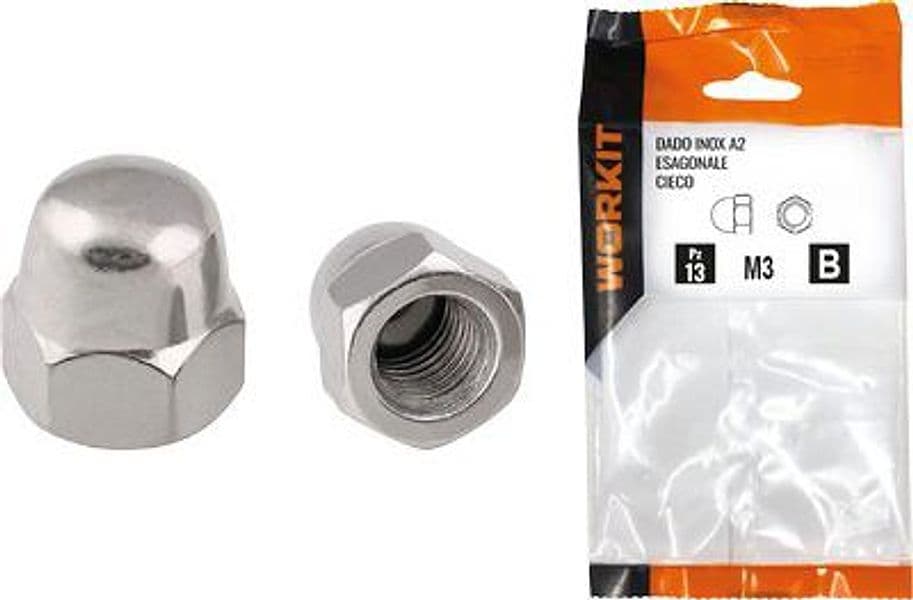 Dado Esagonale Cieco Inox A2 Self Workit M 4 16 Pezzi - 2