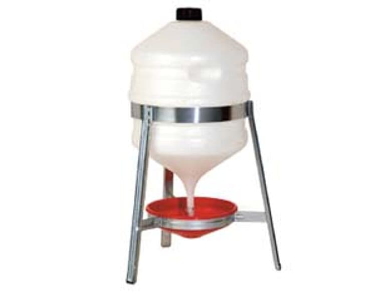 Abbeveratoio Saturno in Plastica con Treppiedi in Metallo per Polli 30 l - 2