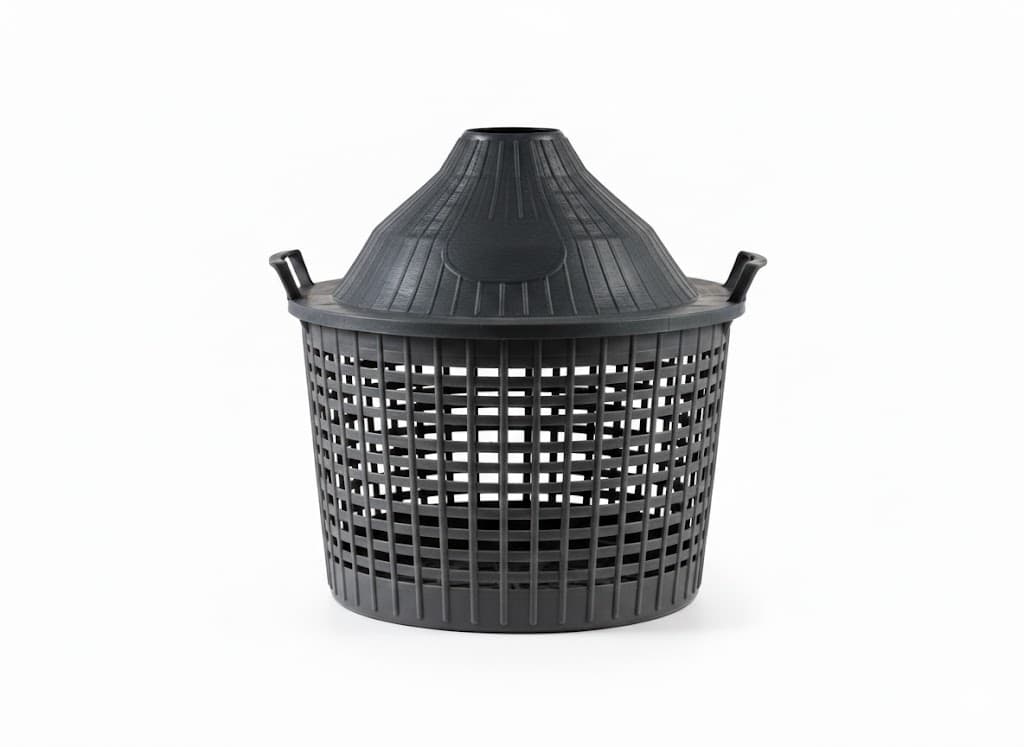 Cesto a Cupola in Plastica per Damigiane 5 l Forato - 2