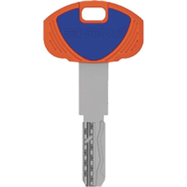 Chiave Punzonata Evo K64 1A Securemme Ottone Nichelato 5 Pezzi - 2