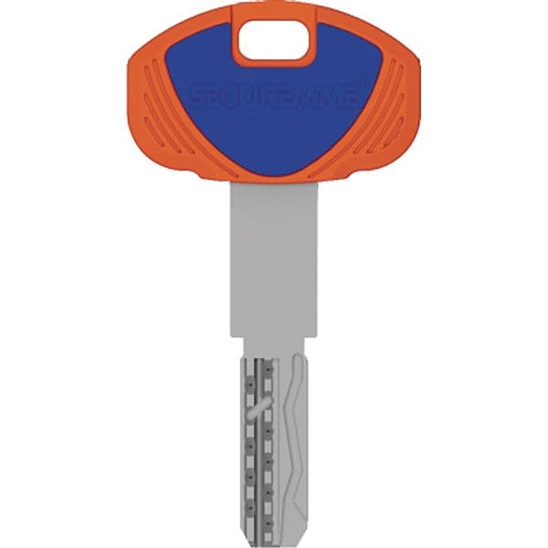 Chiave Punzonata Evo K64 1B Securemme Ottone Nichelato 5 Pezzi - 2