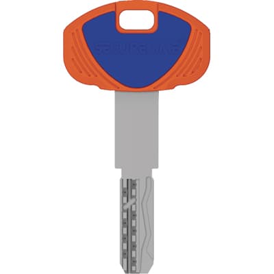 Chiave Punzonata Evo K64 1B Securemme Ottone Nichelato 5 Pezzi - 2