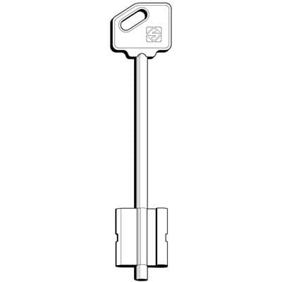 Chiave Doppia Mappa Cr 5R16 Silca Ottone Nichelato 5 Pezzi - 2