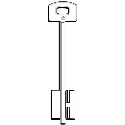 Chiave Doppia Mappa Securemme 5SCM12 Silca Ottone Nichelato 5 Pezzi - 2
