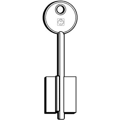 Chiave Doppia Mappa Master Safe Mia 5MS3 Silca Ottone Nichelato 5 Pezzi - 2