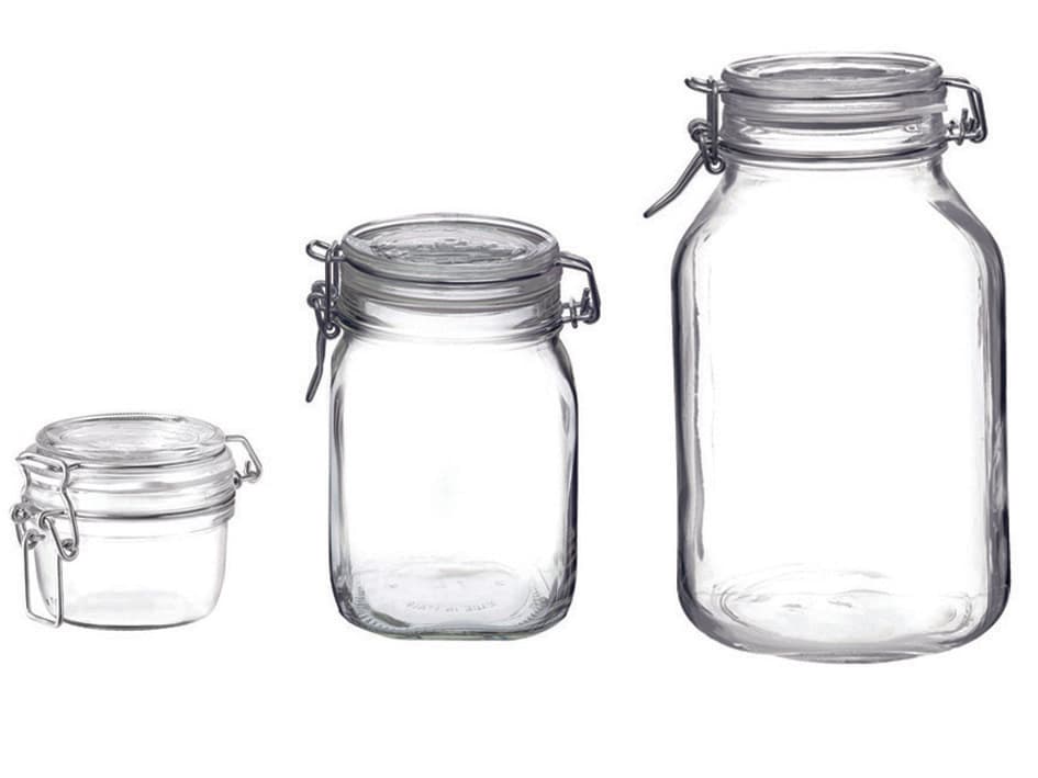 Vaso Vetro Fido Ermetico Ø 125 mm 2000 mm ml Bormioli 6 Pezzi - 2