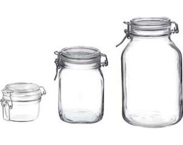 Vaso Vetro Fido Ermetico Ø 83 mm 200 mm ml Bormioli 6 Pezzi - 2