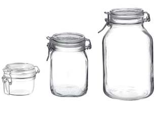 Vaso Vetro Fido Ermetico Ø 83 mm 200 mm ml Bormioli 6 Pezzi - 2
