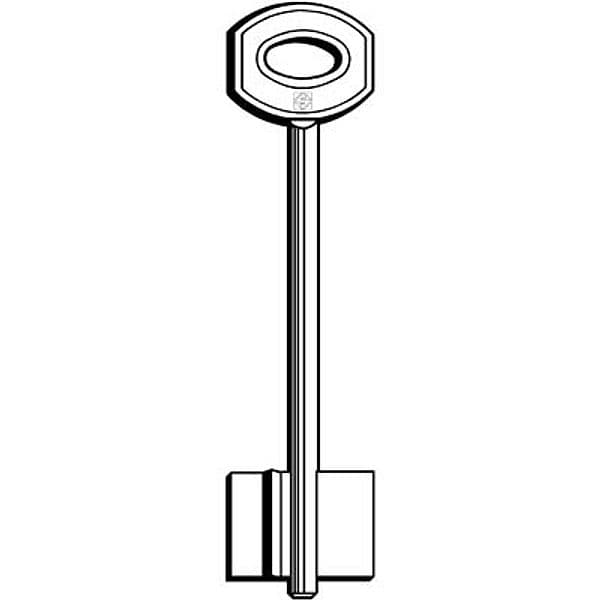 Chiave Doppia Mappa Juwel JW90 Silca Ottone Nichelato 5 Pezzi - 2