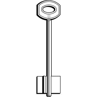 Chiave Doppia Mappa Juwel JW90 Silca Ottone Nichelato 5 Pezzi - 2