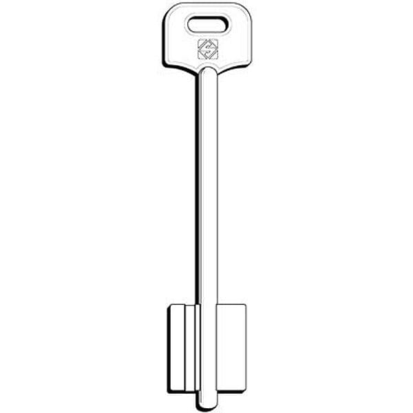 Chiave Doppia Mappa Sias 5SAS5 Silca Ottone Nichelato 5 Pezzi - 2