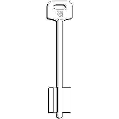 Chiave Doppia Mappa Sias 5SAS5 Silca Ottone Nichelato 5 Pezzi - 2