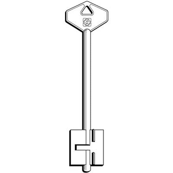 Chiave Doppia Mappa Ital 5IT8 Silca Ottone Nichelato 5 Pezzi - 2