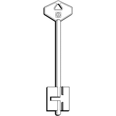 Chiave Doppia Mappa Ital 5IT8 Silca Ottone Nichelato 5 Pezzi - 2