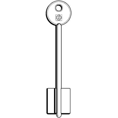 Chiave Doppia Mappa Auno 5AU9 Silca Ottone Nichelato 5 Pezzi - 2