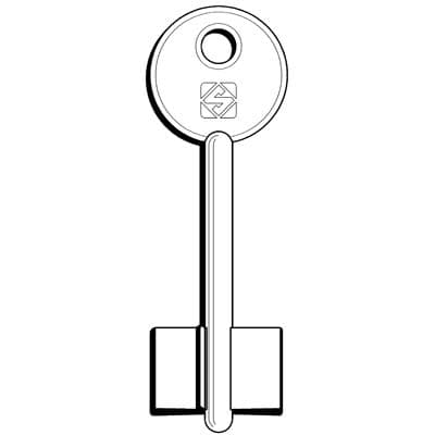 Chiave Doppia Mappa Auno 5AU5 Silca Ottone Nichelato 5 Pezzi - 2