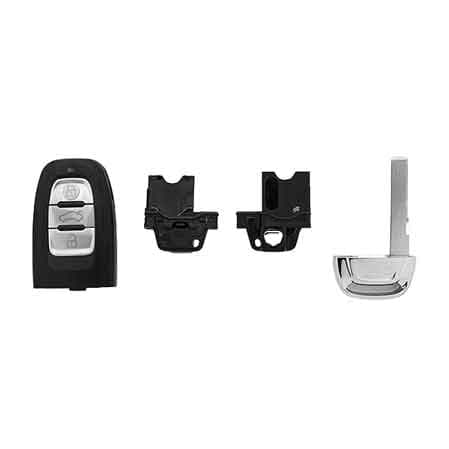 Guscio per Chiave Auto Audi HU66CRS8 3 Bottoni Silca - 2