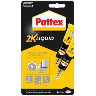 Pattex Power Epoxy Acciaio Liquido Tubetto 2 x 11 g 3 Pezzi - 2