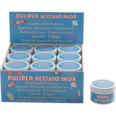 Pasta Lucida Acciaio Inox Puliper 65 g 12 Pezzi - 2
