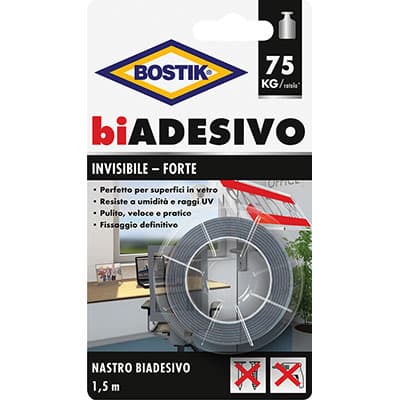 Nastro Biadesivo Invisibile Bostik 1,5 ml 19 mm 6 Pezzi - 2
