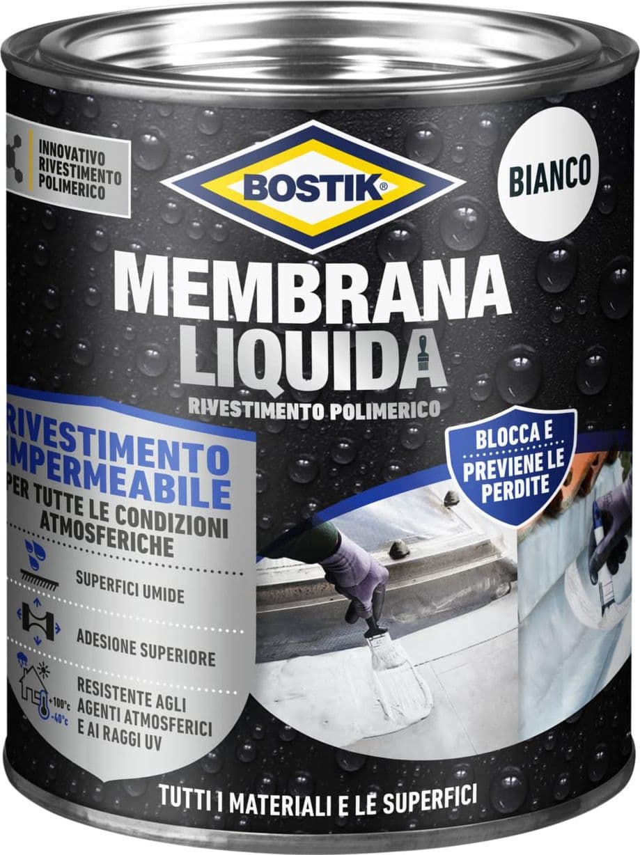 Bostik Membrana Liquida Bianco Kg 1 - 2