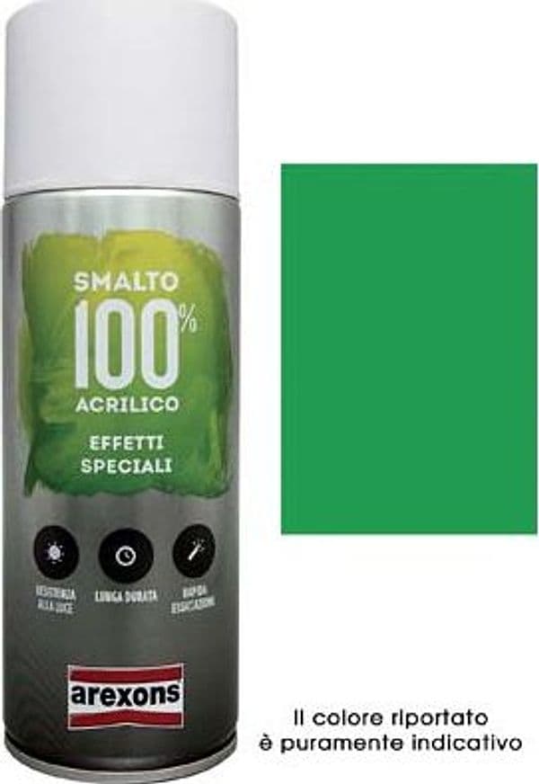 Smalto Spray 100% Acrilico Fluorescente Arexons Verde 400 ml 6 Pezzi