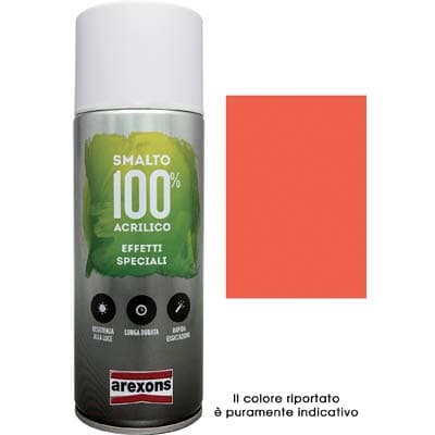 Smalto Spray 100% Acrilico Fluorescente Arexons Rosso 400 ml 6 Pezzi - 2