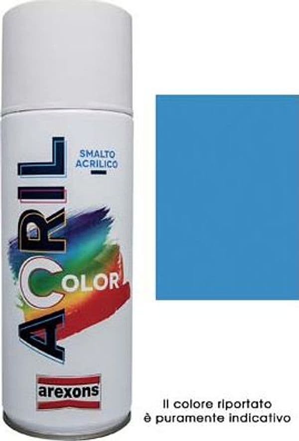 Smalto Spray Acril Color Arexons Blu Chiaro Ral 5012 400 ml 6 Pezzi - 2