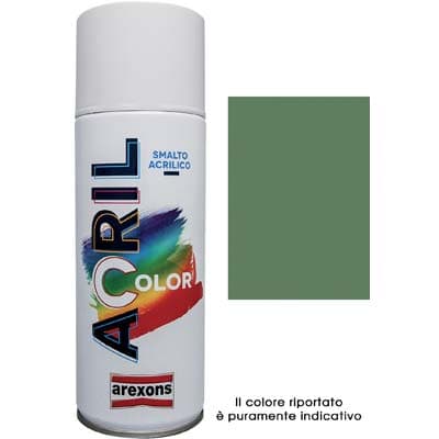 Smalto Spray Acril Color Arexons Verde Reseda Ral 6011 400 ml 6 Pezzi - 2