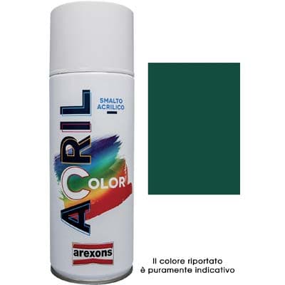 Smalto Spray Acril Color Arexons Verde Muschio Ral 6005 400 ml 6 Pezzi - 2